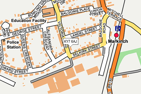 KY7 6AJ map - OS OpenMap – Local (Ordnance Survey)