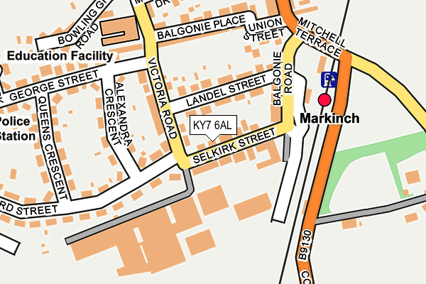 KY7 6AL map - OS OpenMap – Local (Ordnance Survey)