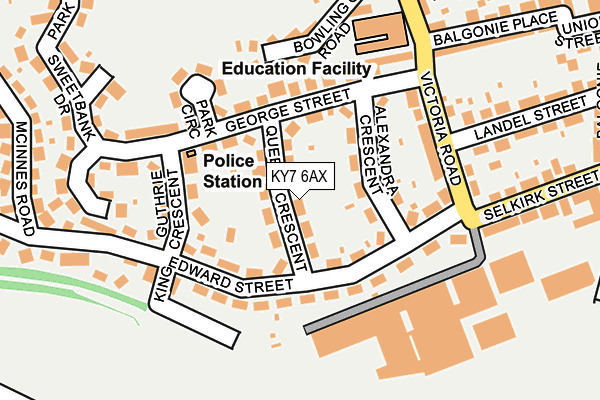 KY7 6AX map - OS OpenMap – Local (Ordnance Survey)