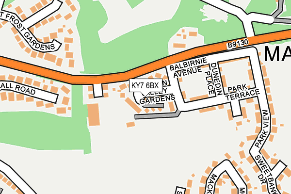 KY7 6BX map - OS OpenMap – Local (Ordnance Survey)