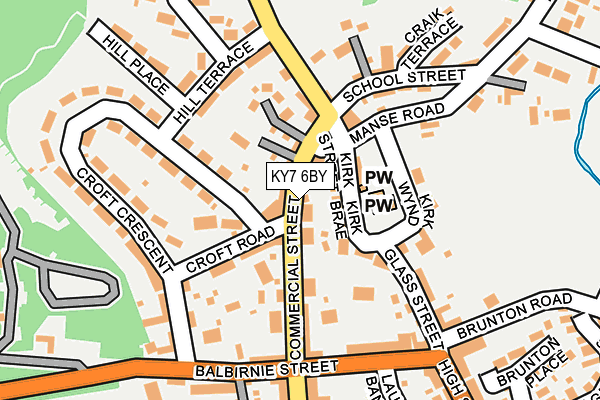 KY7 6BY map - OS OpenMap – Local (Ordnance Survey)