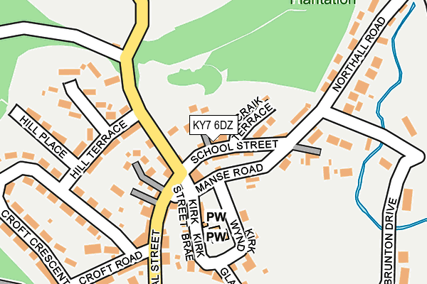KY7 6DZ map - OS OpenMap – Local (Ordnance Survey)