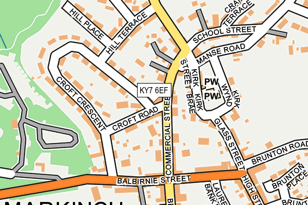 KY7 6EF map - OS OpenMap – Local (Ordnance Survey)
