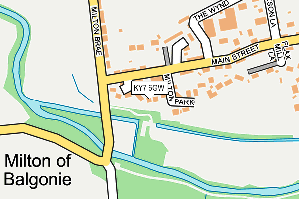 KY7 6GW map - OS OpenMap – Local (Ordnance Survey)