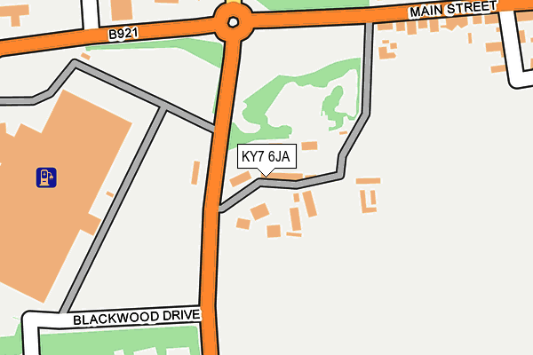 KY7 6JA map - OS OpenMap – Local (Ordnance Survey)