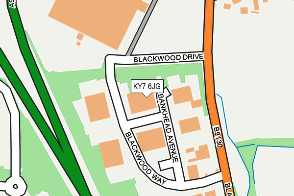 KY7 6JG map - OS OpenMap – Local (Ordnance Survey)