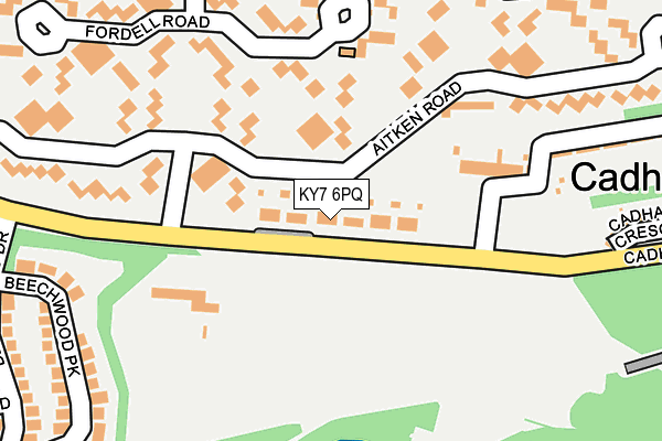 KY7 6PQ map - OS OpenMap – Local (Ordnance Survey)