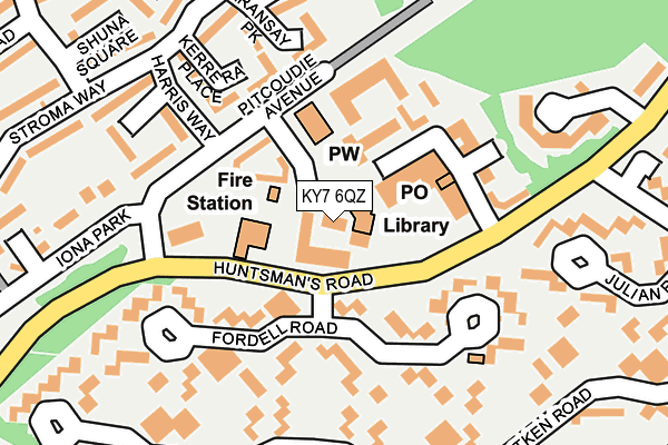 KY7 6QZ map - OS OpenMap – Local (Ordnance Survey)