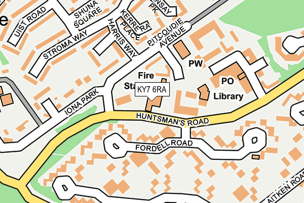 KY7 6RA map - OS OpenMap – Local (Ordnance Survey)