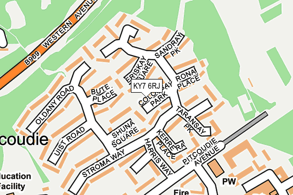 KY7 6RJ map - OS OpenMap – Local (Ordnance Survey)