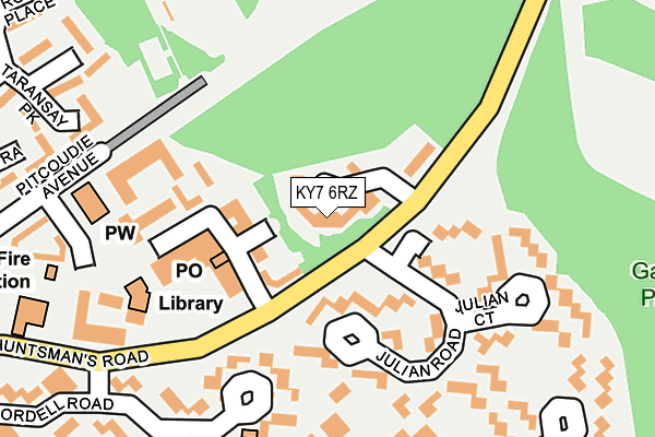 KY7 6RZ map - OS OpenMap – Local (Ordnance Survey)