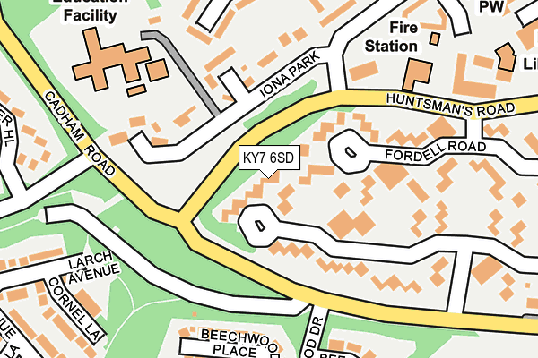 KY7 6SD map - OS OpenMap – Local (Ordnance Survey)
