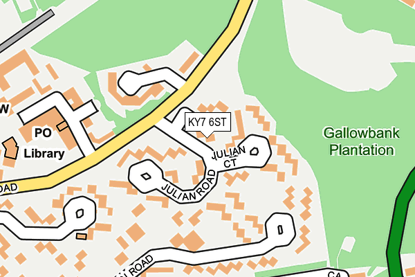KY7 6ST map - OS OpenMap – Local (Ordnance Survey)