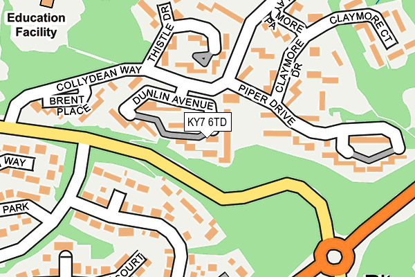 KY7 6TD map - OS OpenMap – Local (Ordnance Survey)