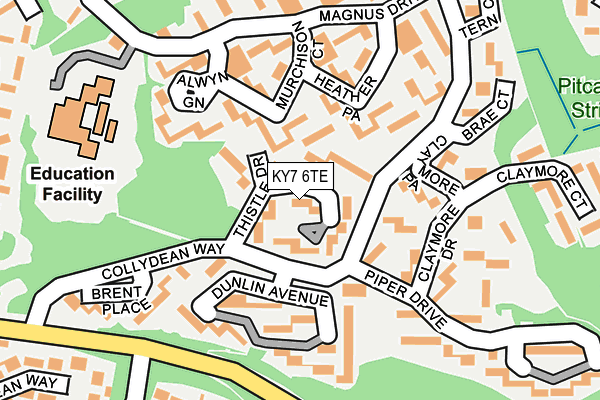 KY7 6TE map - OS OpenMap – Local (Ordnance Survey)