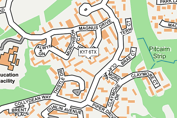 KY7 6TX map - OS OpenMap – Local (Ordnance Survey)