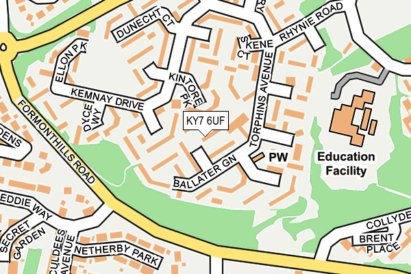 KY7 6UF map - OS OpenMap – Local (Ordnance Survey)