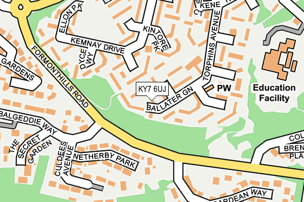 KY7 6UJ map - OS OpenMap – Local (Ordnance Survey)