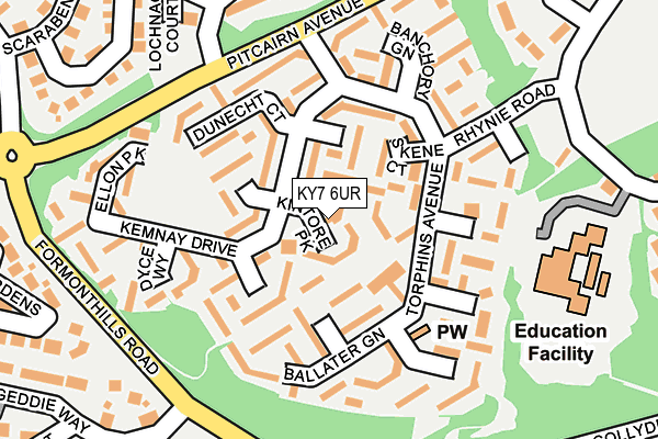 KY7 6UR map - OS OpenMap – Local (Ordnance Survey)