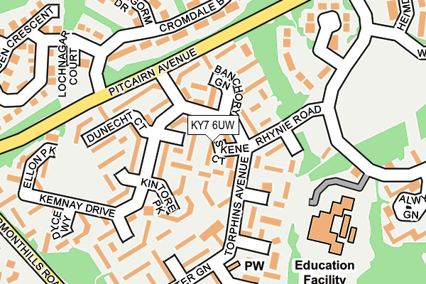 KY7 6UW map - OS OpenMap – Local (Ordnance Survey)