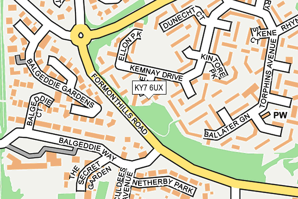 KY7 6UX map - OS OpenMap – Local (Ordnance Survey)