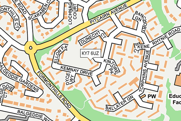 KY7 6UZ map - OS OpenMap – Local (Ordnance Survey)