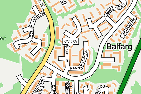 KY7 6XA map - OS OpenMap – Local (Ordnance Survey)