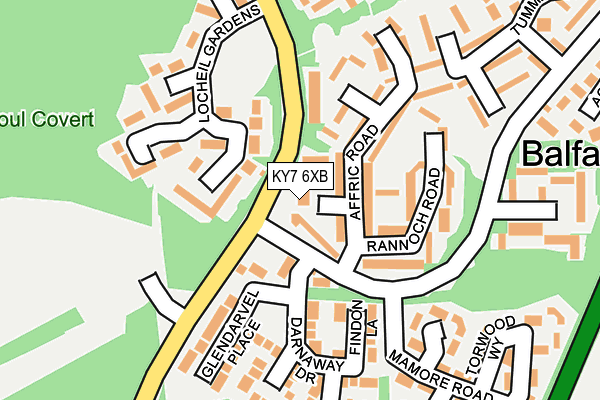 KY7 6XB map - OS OpenMap – Local (Ordnance Survey)
