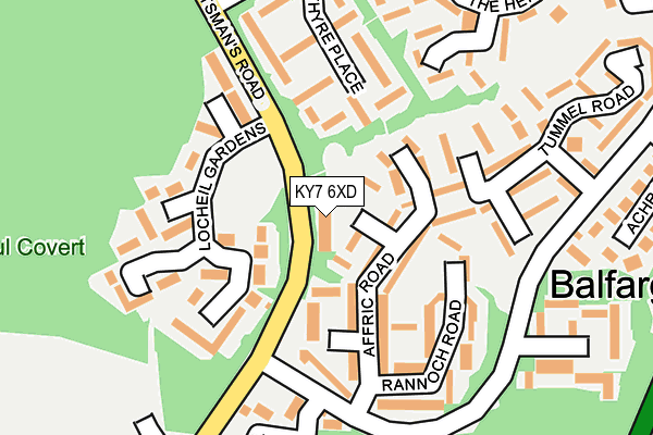 KY7 6XD map - OS OpenMap – Local (Ordnance Survey)