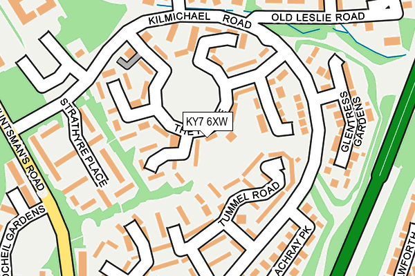 KY7 6XW map - OS OpenMap – Local (Ordnance Survey)