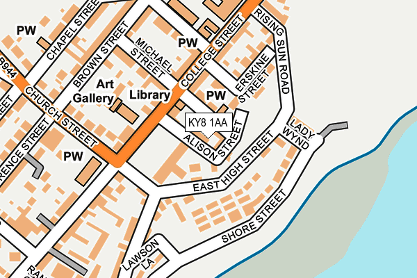 KY8 1AA map - OS OpenMap – Local (Ordnance Survey)