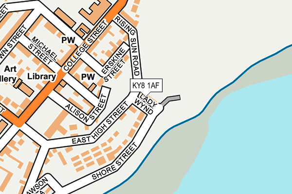 KY8 1AF map - OS OpenMap – Local (Ordnance Survey)