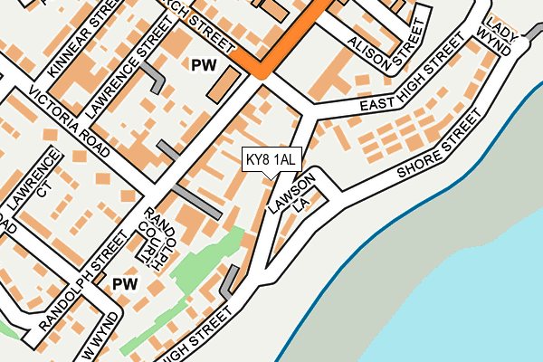 KY8 1AL map - OS OpenMap – Local (Ordnance Survey)