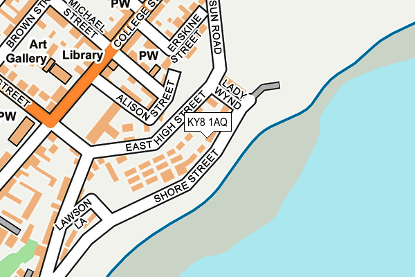 KY8 1AQ map - OS OpenMap – Local (Ordnance Survey)