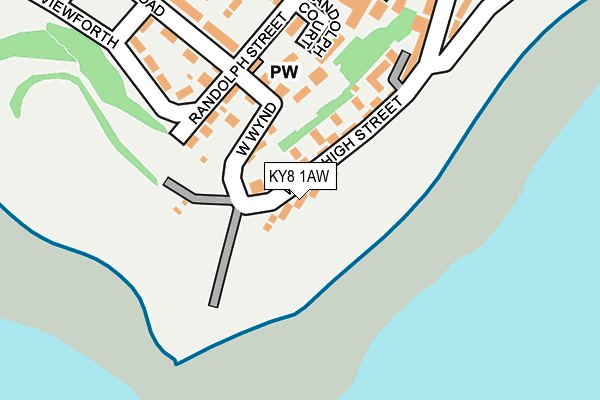 KY8 1AW map - OS OpenMap – Local (Ordnance Survey)