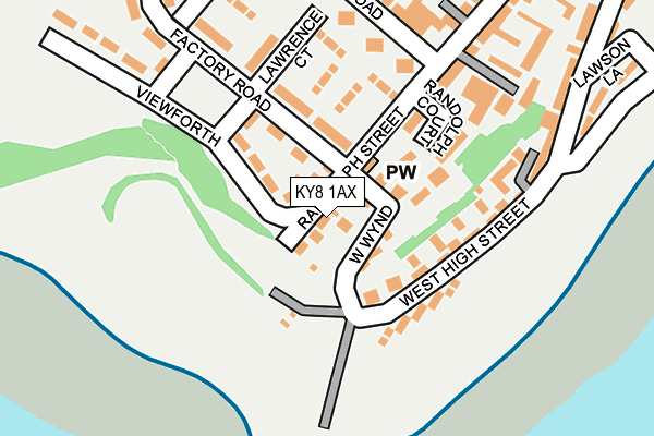 KY8 1AX map - OS OpenMap – Local (Ordnance Survey)