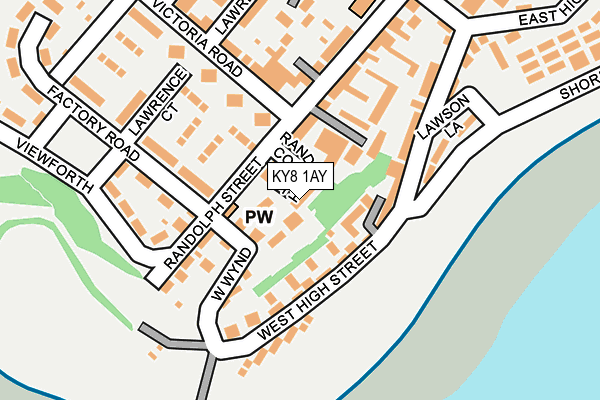 KY8 1AY map - OS OpenMap – Local (Ordnance Survey)