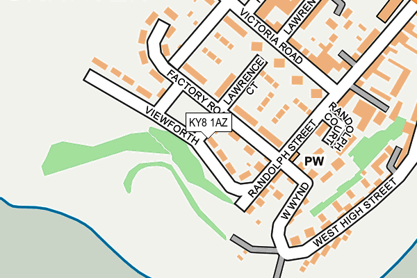 KY8 1AZ map - OS OpenMap – Local (Ordnance Survey)