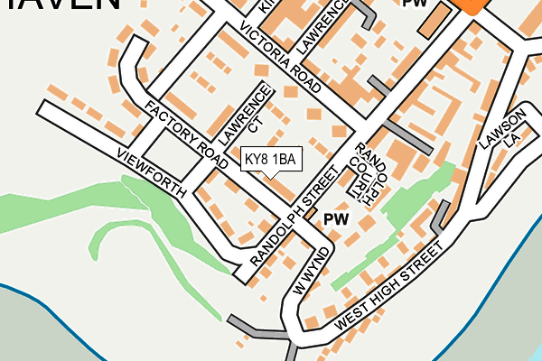 KY8 1BA map - OS OpenMap – Local (Ordnance Survey)