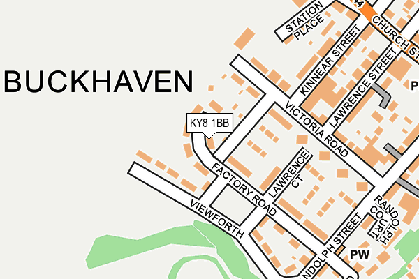 KY8 1BB map - OS OpenMap – Local (Ordnance Survey)
