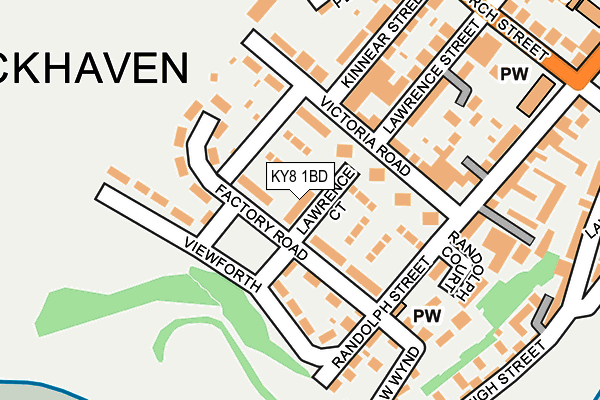 KY8 1BD map - OS OpenMap – Local (Ordnance Survey)