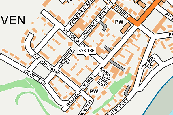 KY8 1BE map - OS OpenMap – Local (Ordnance Survey)