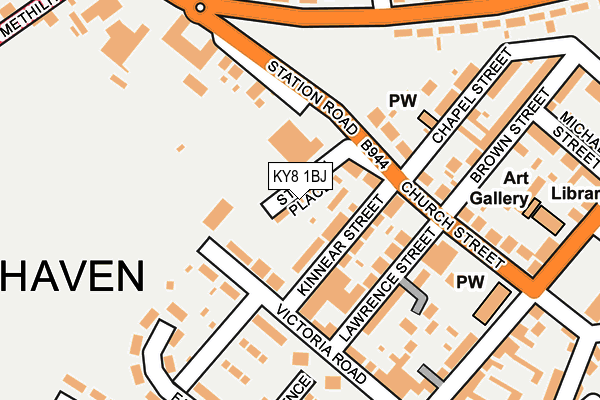 KY8 1BJ map - OS OpenMap – Local (Ordnance Survey)