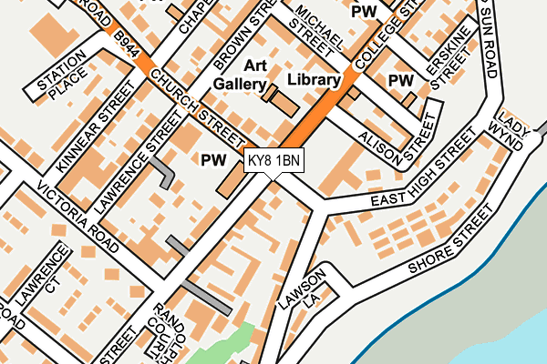 KY8 1BN map - OS OpenMap – Local (Ordnance Survey)