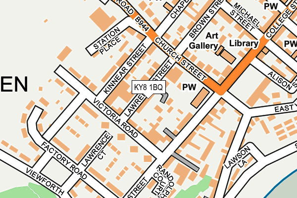 KY8 1BQ map - OS OpenMap – Local (Ordnance Survey)