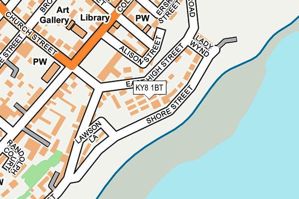 KY8 1BT map - OS OpenMap – Local (Ordnance Survey)