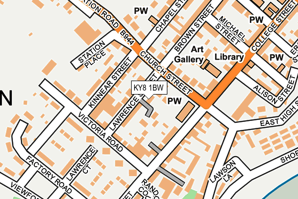 KY8 1BW map - OS OpenMap – Local (Ordnance Survey)