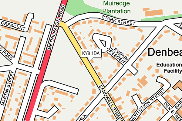 KY8 1DA map - OS OpenMap – Local (Ordnance Survey)