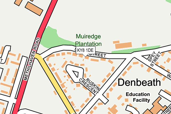 KY8 1DE map - OS OpenMap – Local (Ordnance Survey)