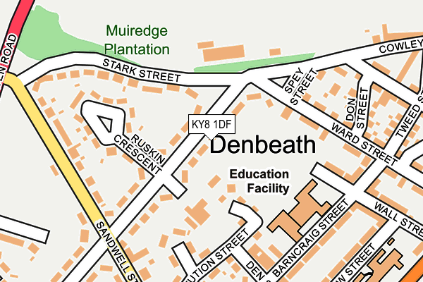 KY8 1DF map - OS OpenMap – Local (Ordnance Survey)